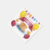 Pancake und Pajamas zum Geburtstag Serviette (Ecke)