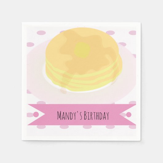 Pancake und PJ Party Napkins Serviette (Vorderseite)