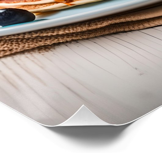 Pancakes and Milk Poster (Ecke)