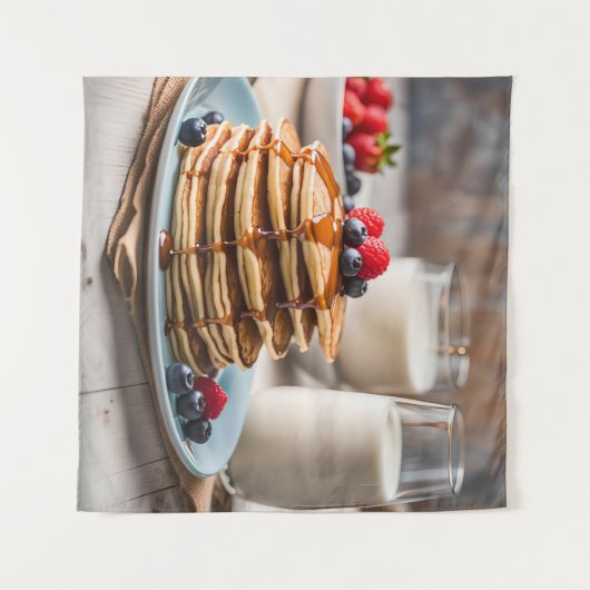 Pancakes and Milk Wandteppich (Vorderseite (Horizontal))