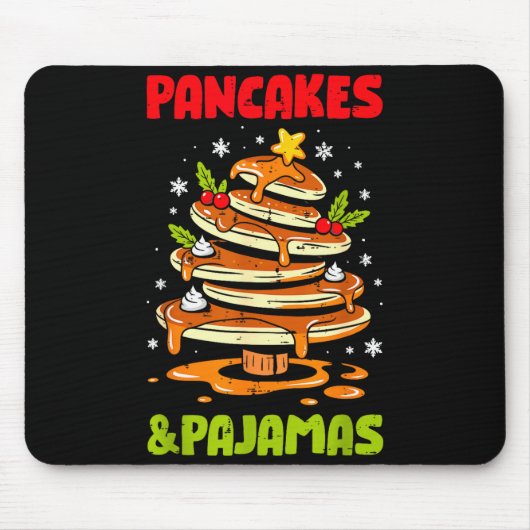 Pancakes And Pajamas Christmas Pancake Men Women K Mousepad (Vorne)