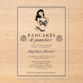 Pancakes and Panties Lingerie Bridal Shower Acryleinladungen (Vorderseite)