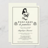 Pancakes and Panties Lingerie Bridal Shower Einladung (Vorne/Hinten)