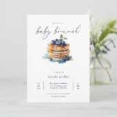 Pancakes Baby Brunch Babydusche Einladung modern (Stehend Vorderseite)