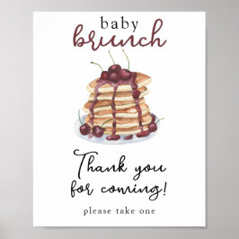 Pancakes Baby Dusche Danke Poster