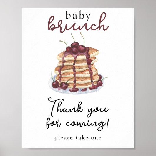 Pancakes Baby Dusche Danke Poster (Vorne)