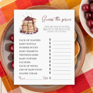 Pancakes Baby Dusche Preis Raten Spiel