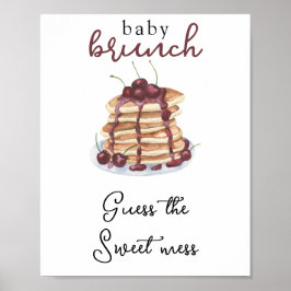 Pancakes Baby Dusche Raten Sie das süße Chaos Poster