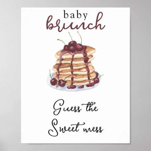 Pancakes Baby Dusche Raten Sie das süße Chaos Poster (Vorne)