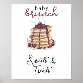 Pancakes Baby Dusche Süßigkeiten und Leckereien Poster