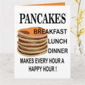Pancakes Birthday Breakfast Pancake Gruß Karte (Gelbe Blume)