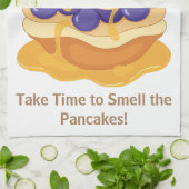 Pancakes Blueberry Niedlich Funny Humour Geschirrtuch (Gefaltet)