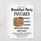 Pancakes Breakfast Pancake Party Einladung (Vorderseite)