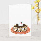 Pancakes Chocolate Karte (Gelbe Blume)