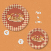 Pancakes - Fall Buffalo Karierte Musterpapierplatt Pappteller