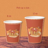 Pancakes - Fall Buffalo Kariertes Muster Papier Be Pappbecher