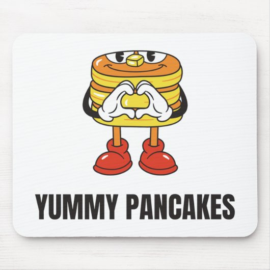Pancakes Food Kawaii Face Mousepad (Vorne)