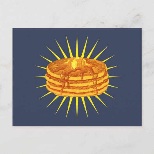 Pancakes Hotcakes Maple Syrup & Butter Postkarte (Vorderseite)