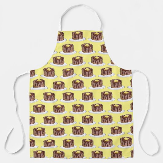 Pancakes Kurz Stack Butter Ahornsirup Frühstück Schürze (Vorderseite)
