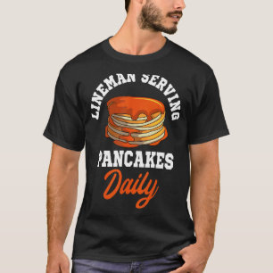 Pancakes Lineman Waffle Frühstück Flapjack Hotcake T-Shirt
