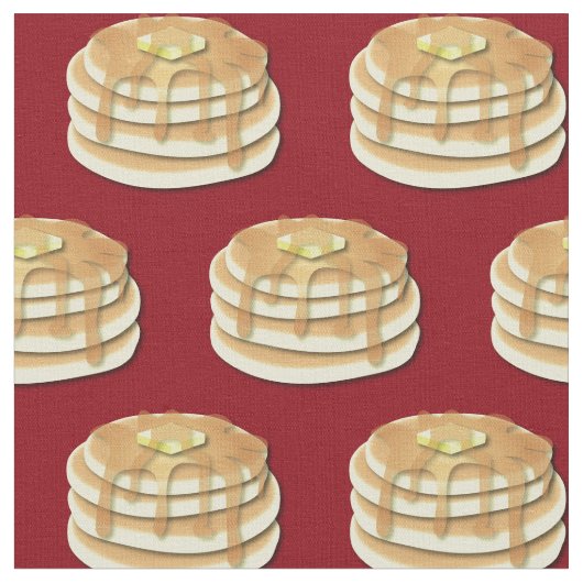 Pancakes Niedliches Frühstück Kinder Stoff (Nahaufnahme)