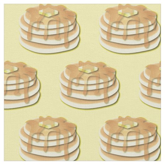 Pancakes Niedliches Frühstück Kinder Stoff (Nahaufnahme)