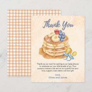 Pancakes & Pacifiers Baby Shower Dankeskarte