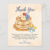 Pancakes & Pacifiers Baby Shower Dankeskarte (Vorderseite)