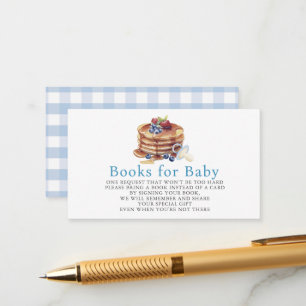 Pancakes & Pacifiers Blaues Gingham-Jungen-Buch-An Begleitkarte