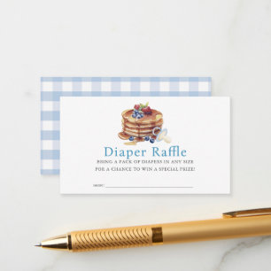 Pancakes & Pacifiers Blue Boy Windel-Raffleticket Begleitkarte