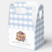 Pancakes & Pacifiers Blue Gingham Boy Baby Shower Geschenkschachtel (Geöffnet)