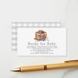 Pancakes & Pacifiers Gray Gingham Book Request Begleitkarte