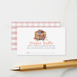 Pancakes & Pacifiers Pink Diaper Raffle Ticket Begleitkarte