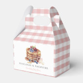 Pancakes & Pacifiers Pink Gingham Girl Baby Shower Geschenkschachtel (Vorderseite)