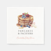 Pancakes & Pacifiers Pink Girl Baby Shower Serviette (Vorderseite)