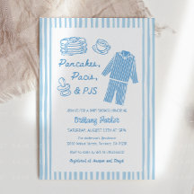 Pancakes, Pacis & PJs Boy Baby Shower