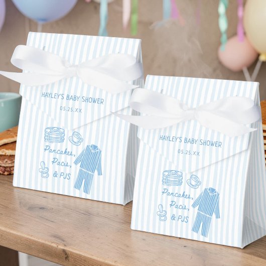 Pancakes, Pacis & PJs Boy Baby Shower Geschenkschachtel