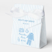 Pancakes, Pacis & PJs Boy Baby Shower Geschenkschachtel (Vorderseite)