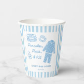 Pancakes, Pacis & PJs Boy Baby Shower Pappbecher (Vorderseite)