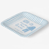 Pancakes, Pacis & PJs Boy Baby Shower Pappteller (Gewinkelt)