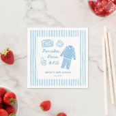 Pancakes, Pacis & PJs Boy Baby Shower Serviette (Beispiel)