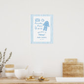 Pancakes, Pacis & PJs Boy Baby Shower Welcome  Poster (Küche)