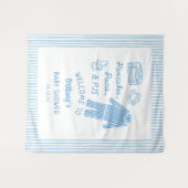 Pancakes, Pacis & PJs Boy Baby Shower Welcome  Wandteppich (Vorderseite (Horizontal))