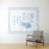 Pancakes, Pacis & PJs Boy Baby Shower Welcome  Wandteppich (Beispiel (Horizontal))