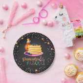 Pancakes & Pajamas Plate — Schwarz Pappteller (Party)