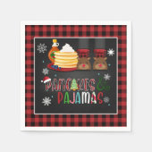 Pancakes & Pajamas Weihnachts-Party Napkin Serviette (Vorderseite)