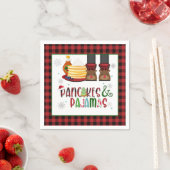 Pancakes & Pajamas Weihnachts-Party Napkin - W Serviette (Beispiel)