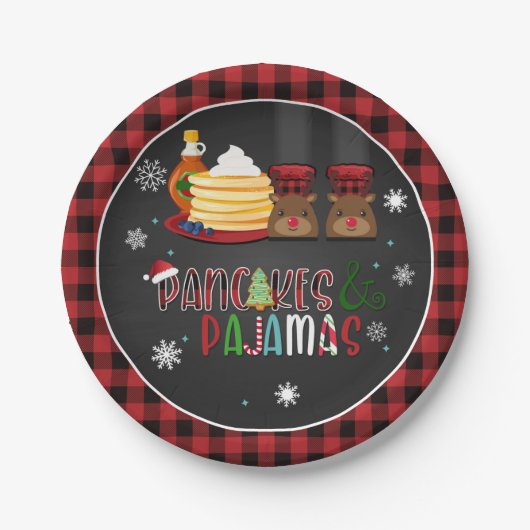 Pancakes & Pajamas Weihnachtsgebäck Party Plate Pappteller (Vorderseite)