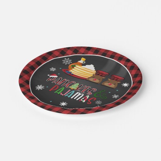 Pancakes & Pajamas Weihnachtsgebäck Party Plate Pappteller (Schrägansicht)