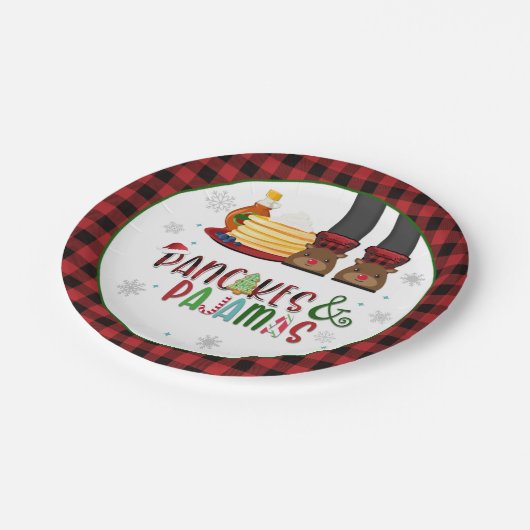 Pancakes & Pajamas Weihnachtsgebäck - W Pappteller (Schrägansicht)